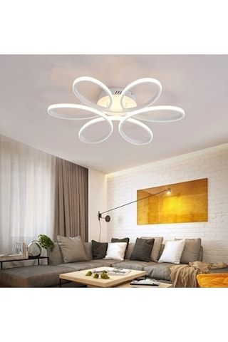 Papatya Model Plafonyer Modern Beyaz Işık Ultra Power Avize.