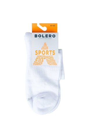 Bolero E98 Unisex Dikişsiz Taban Havlu Kısa Spor Çorap Beyaz