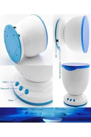 Mobgift Projeksiyonlu Okyanus Dalgaları Gece Lambası Renkli