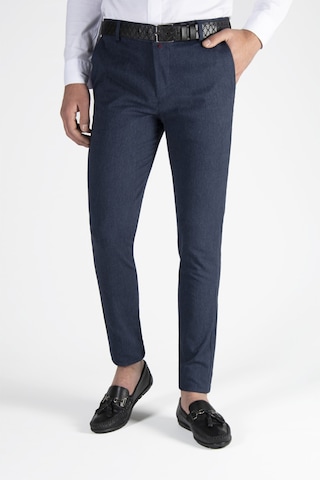 Terapi Men Erkek Lacivert Slim Fit Italyan Kesim Keten Pantolon Koyu Lacivert