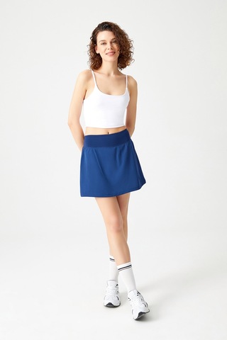 Los Ojos Lacivert 2 Katmanlı Tenis Eteği - Şort Etek - Spor Etek Tennis Skirt Lacivert Lacivert