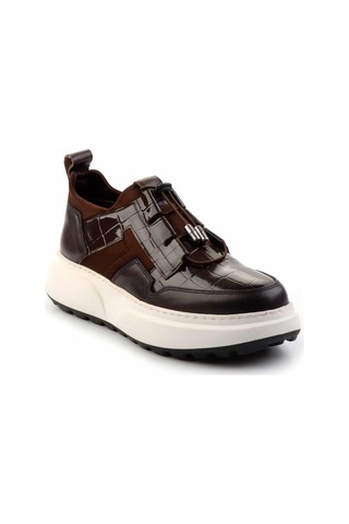 Bambi Kahve Kahve Leather Erkek Sneaker E01194010203 Kahve
