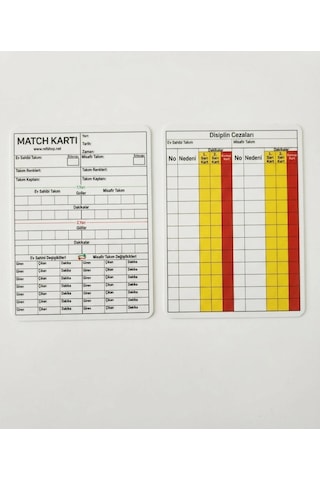 Ref Hakem Maç Kartı, Su Geçirmez , 0,70micron Kalınlık, Paket İçi 5 Adet Çok Renkli Ref Hakem Maç Kartı, Su Geçirmez , 0,70micron Kalınlık, Paket İçi 5 Adet Çok Renkli