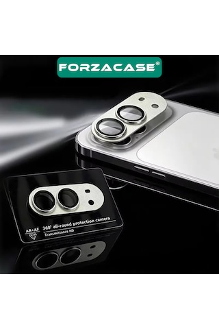 Forzacase İphone Duo İle Uyumlu Tam Kaplayan Çerçeveli Kamera Lens Koruyucu - Fc1265 Siyah