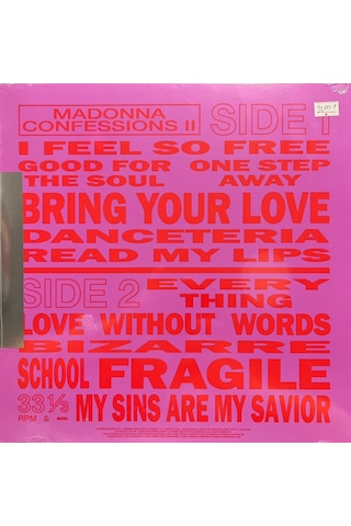 Madonna Confessions Iı 12 Tracks Translucent Red Vinyl Edition Lp