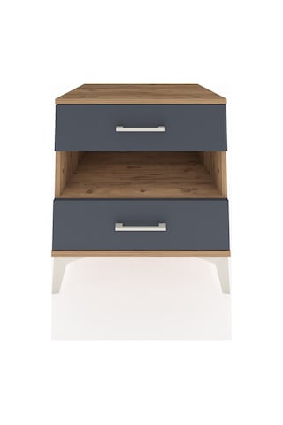 Kronos Komodin Tek Raflı 2 Çekmeceli 60x59x64 Çam-antrasit Çam