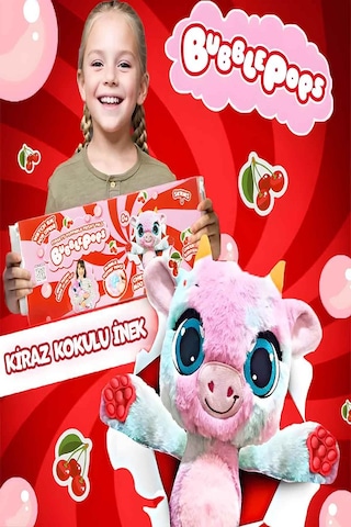 Bubble Pops Cherry Moo Cow: Kokusuyla Büyüleyen Şişme Peluş İnek