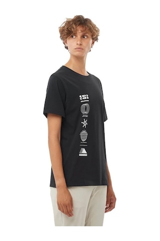 Salomon Logo Combo Ss Tee W Deep Black// T-shırt Lc2233100 001