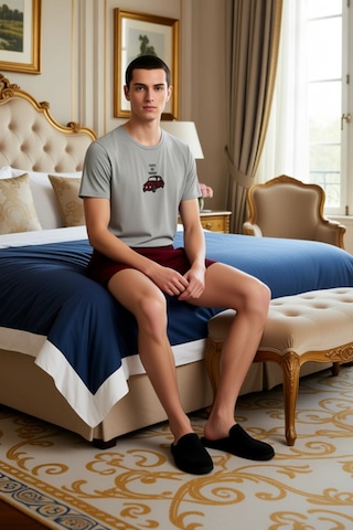 Frm Erkek Nakışlı Bisiklet Yaka Örme Pijama Takımı Fonksiyonel Dayanı Gri