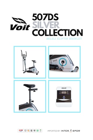 Voit 507ds Sılver Collectıon Seleli Manyetik Eliptik Bisiklet Beyaz - Gri