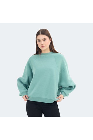 Slazenger VIA Kadın Oversıze Yeşil Sweatshirt