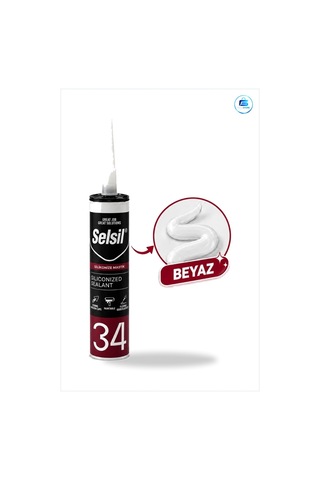 Beyaz Silikon Mastik 450 Gr Banyo Ve Yapı Onarım Boşluk Doldurma