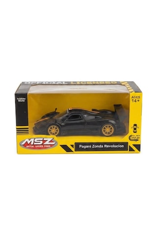 Hobbiez Lisanslı Pagani Zonda Kapıları Açılabilir Model Diecast 1.36 Ölçek Metal Model Araç Siyah