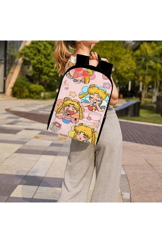 Trendooze Uygun, Siyah Siyah Siyah Sırt Seyahat, Sailor Organizasyon Moon Kawaii Karikatür, İş İnç İle, İçin, Genç, Dizüstü Çoklu Cf53 Çantası, Çalışması Bölmeleri Bilgisayara 15.6 Yl Siyah