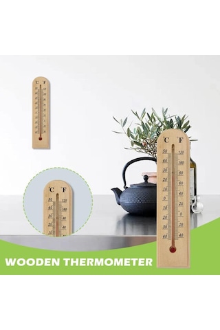 Gen-of Ahşap Duvar Termometre Derece Ölçer Ch092-2