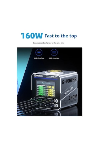 Mechanic G-power 160w Gan Masaüstü Hızlı Şarj İstasyonu