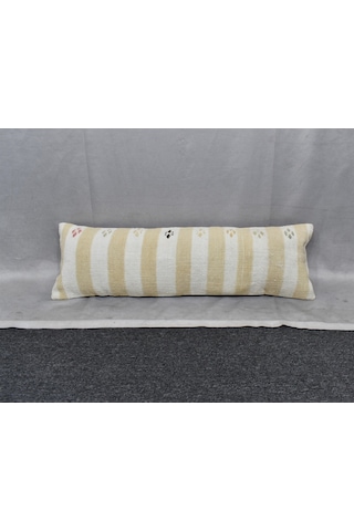 Zehra Abla Halı Yeni El Dokuma Dekoratif Lumbar Kilim Kırlent Yastık Kılıfı 6687 Çok Renkli