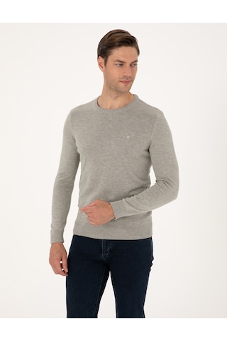 Pierre Cardin Erkek Açık Gri Melanj Kazak /triko 50315509-vr091 Açık Gri Melanj
