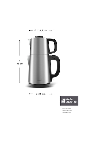 Karaca Tea Break Inox Çelik Su Isıtıcı & Çay Makinesi
