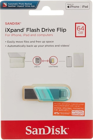 Sandisk Ixpand Flash Drive Flip 64Gb, Mint Color