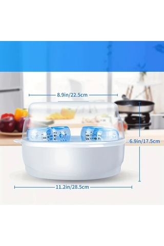 Xuweiwei Beyaz Bottle Mikrodalga Buhar Sterilizatörü Dezenfeksiyon Kutusu Hediye Halloween Noel Şükran Günü