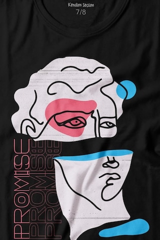 Kendim Seçtim Statue Minimal Street Culture Soft Renkler Heykel Y2k Baskılı Tişört Çocuk T-shirt 001