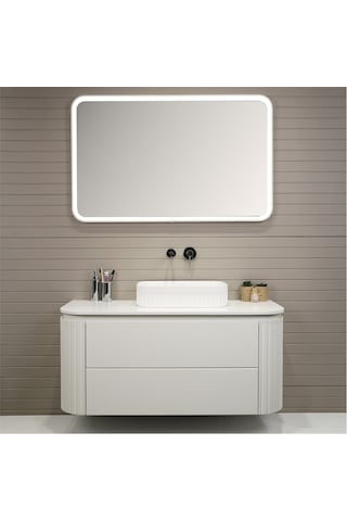 Kobos Gloria 100 Cm Banyo Dolabı Seti Bianco Beyaz