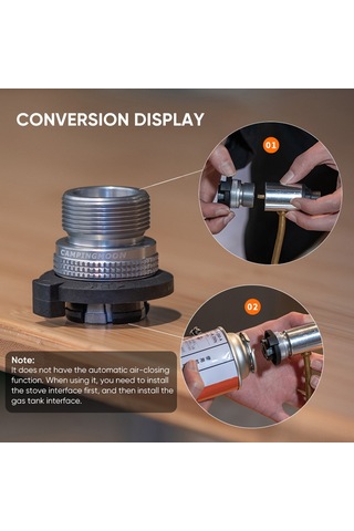 Padalink Kamp Ocağı İçin Propan Gaz Kartuşu Bağlantı Adaptörü, Tüp Gaz Bağlantısı Gümüş