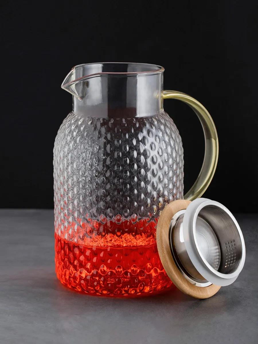 Allbest Cam Sütun Süzgeçli Demlik, 1800 Ml 358024866