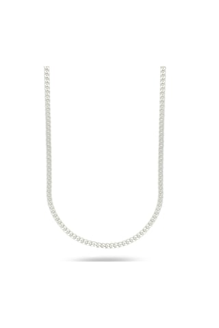 Brezza Lusso Jewelry 925 Ayar Gurmet Gümüş Erkek Kolye Zincir 3.5 Mm 60 Cm (440698128) 60 CM