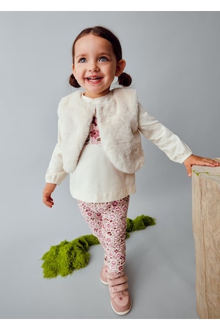 Mayoral Kız Bebek Tayt Takım 2739 Krem
