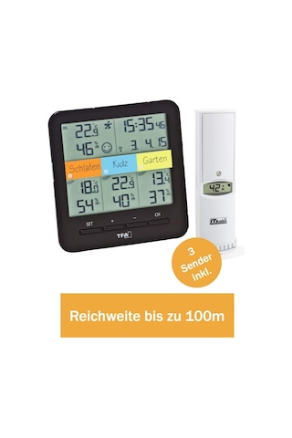 Tfa Dostmann 31.4007.02 Klima Home Kablosuz Termo Higrometre, Mobil İklim Ve Ev İzleme Özelliğine Sahip Weatherhub Başlangıç Seti Pillerle Birlikte Beyaz
