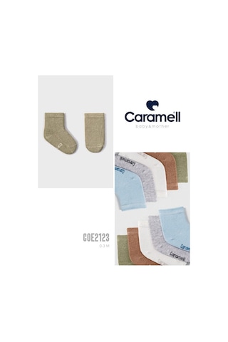 Caramell Caramel Pamuklu Erkek Bebek 5'li Çorap 0-3 Ay Crml.coe2123 Çok Renkli