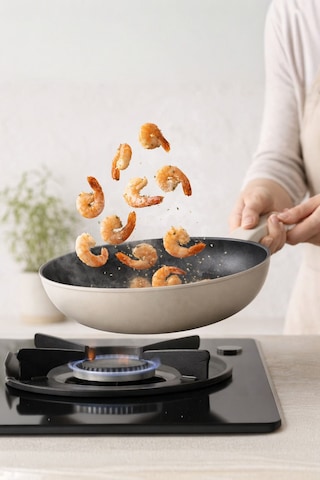 Gigilli Esperanza Titanyum Wok Tava 28 Cm Krem Diğer