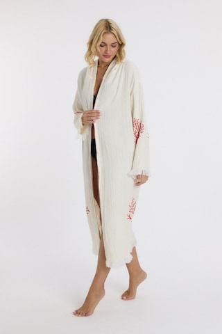 Mulberry Muslin Peştemal Bornoz Banyo Ve Plaj Elbisesi Kırmızı