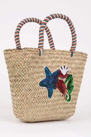 Defacto Kadın Deniz Kabuğu Desenli Hasır El Çantası B9047AXNSBG311 Bej