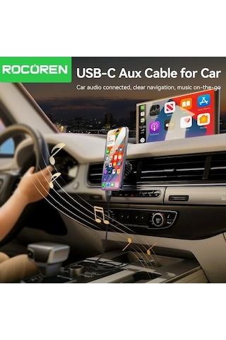 Yingfu Erkek Rocoren Type C - 3,5 Mm Aux Ses Kablosu Hi-fi Ses Adaptörü Uyumlu Telefon Dizüstü Bilgisayar Tablet Araba Stere