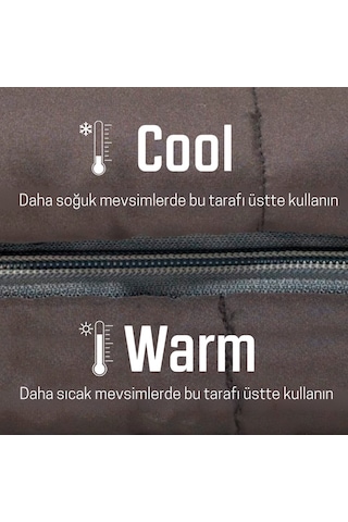 Outwell Contour Supreme Yazlık & Kışlık Taraflı -20 C Uyku Tulumu Coffee Kahverengi