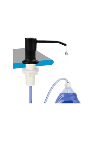 Siyah Tezgah Üstü Ev Paslanmaz Çelik Su Pompası Deterjan Sabunluk Losyon Dispenseri Mutfak Lavabo Monte Bulaşık Deterjanı