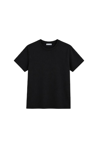 Vadon 1009 Kadın Pamuklu Regular Fit Bisiklet Yaka Yumuşak Dokulu Kısa Kollu Basic T-shirt Siyah