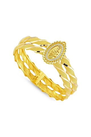 Altın Tuğralı Kelepçe Oval Jessica