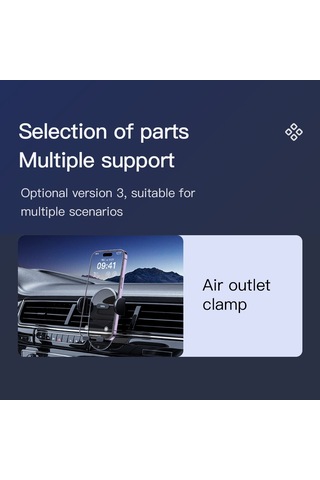 Totu Dcts-019 Ming Serisi Araç Tutucu, Hava Çıkışlı Versiyon Yarı Saydam Siyah