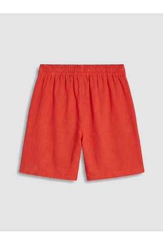 Lcwaıkıkı Classic Kırmızı Yüksek Bel Bermuda Fit Kadın Şort