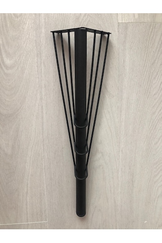 Metal 40x10x10 Cm Siyah Boyalı Sehpa / Puf / Sandalye Ayağı (4 Adet)