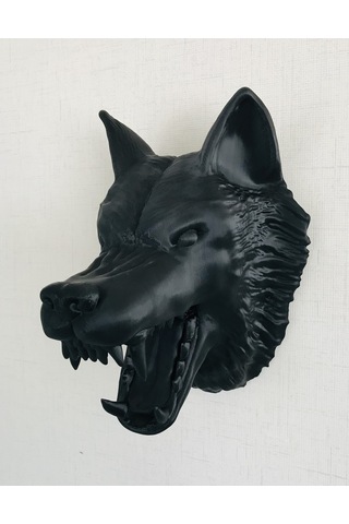 Siyah Kurt - Kulaklık Tutucu Ve Duvar Dekorasyonu