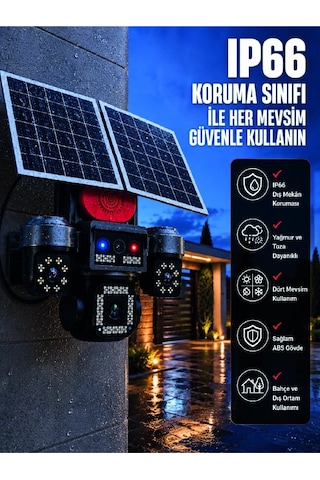 Uzaktan Canlı İzleme Destekli 4 Kameralı Akıllı Güvenlik Kamera Sistemi - 2000