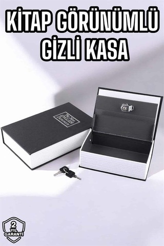 Northcity Büyük Boy Anahtarlı Kitap Görünümlü Gizli Kasa - Çelik Güvenli Saklama