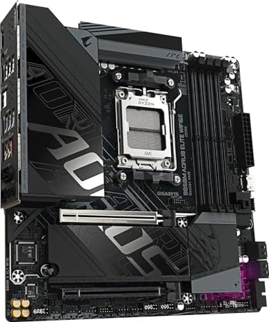 Gıgabyte B850m Aorus Elıte Wıfı6e Lga1851 Ddr5 7600mhz Oc Pcıe 5.0 Çift M.2 Nvme Wifi 6e 2.5gbe Lan Matx Anakart