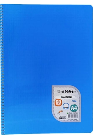 Çınar A4 Colormaxi Spiralli Defter Plastik Kapak Çizgili 60 Yaprak 4 Adet