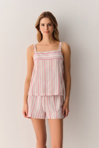 Suwen Loren Atlet Şort Pijama Takımı Sh26543667919 Pembe